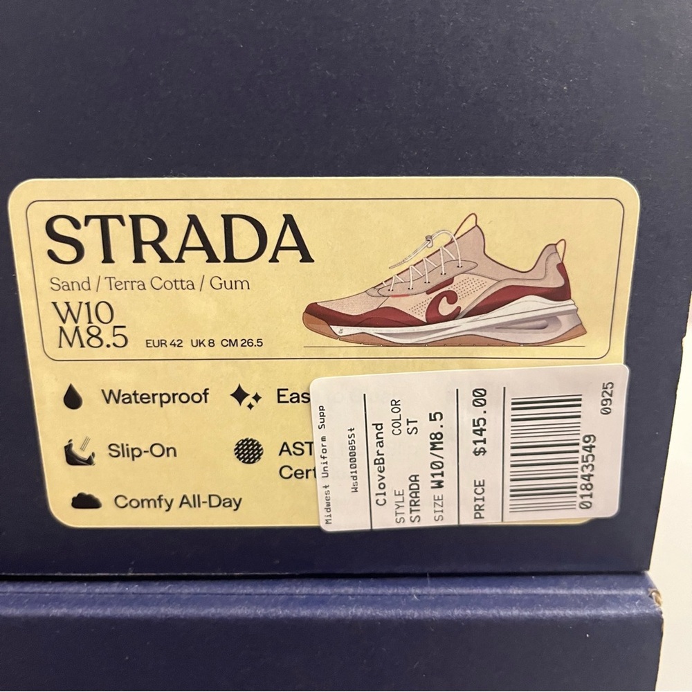 NIB Clove Strada Sneaker In Sand and Terra Cotta Multi Sizes - Picture 15 of 16